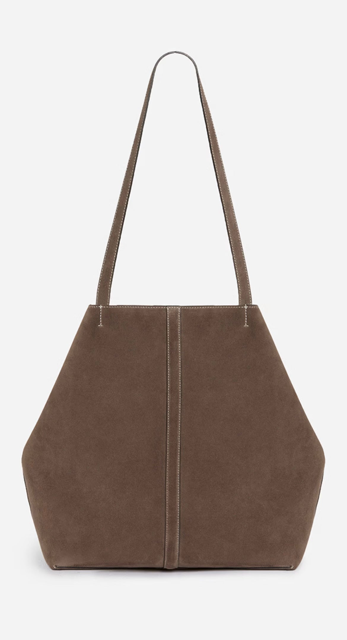 BOLSO Vanessa Bruno AW24 Large daily calf tote taupe