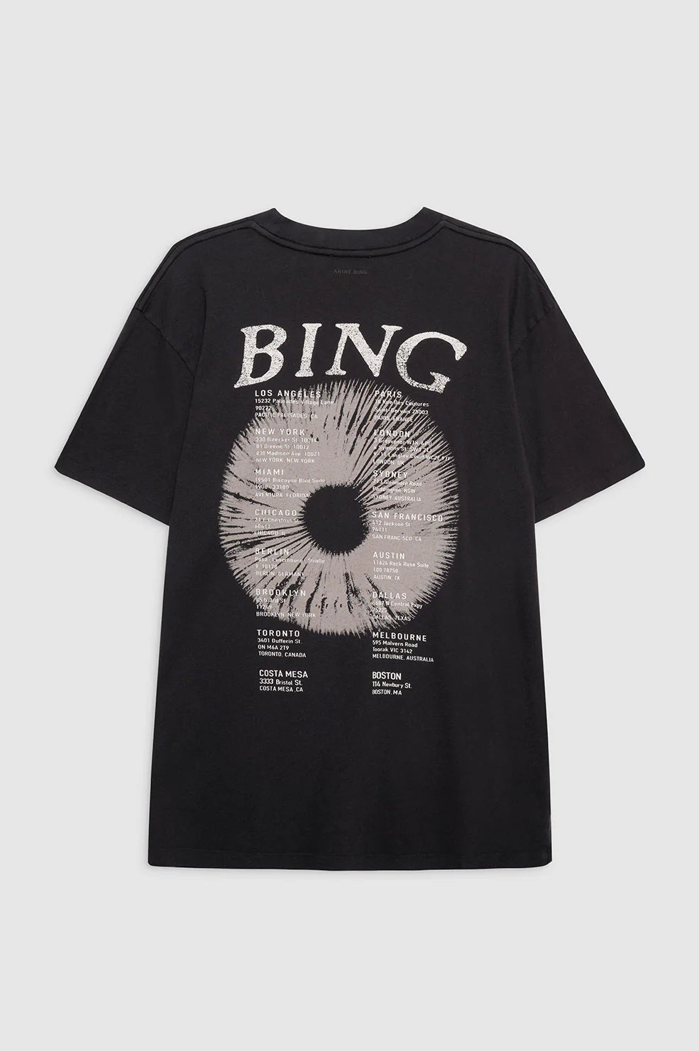 CAMISETA Anine Bing AW24 Walker tee Band black