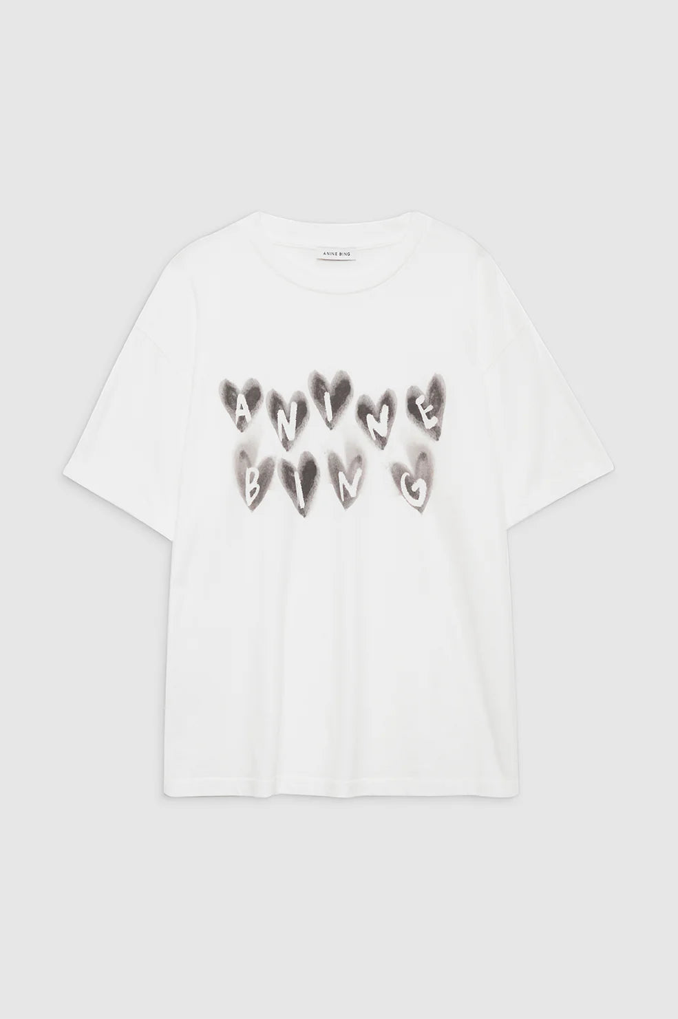 CAMISETA Anine Bing SS25 Cade tee hearts ivory