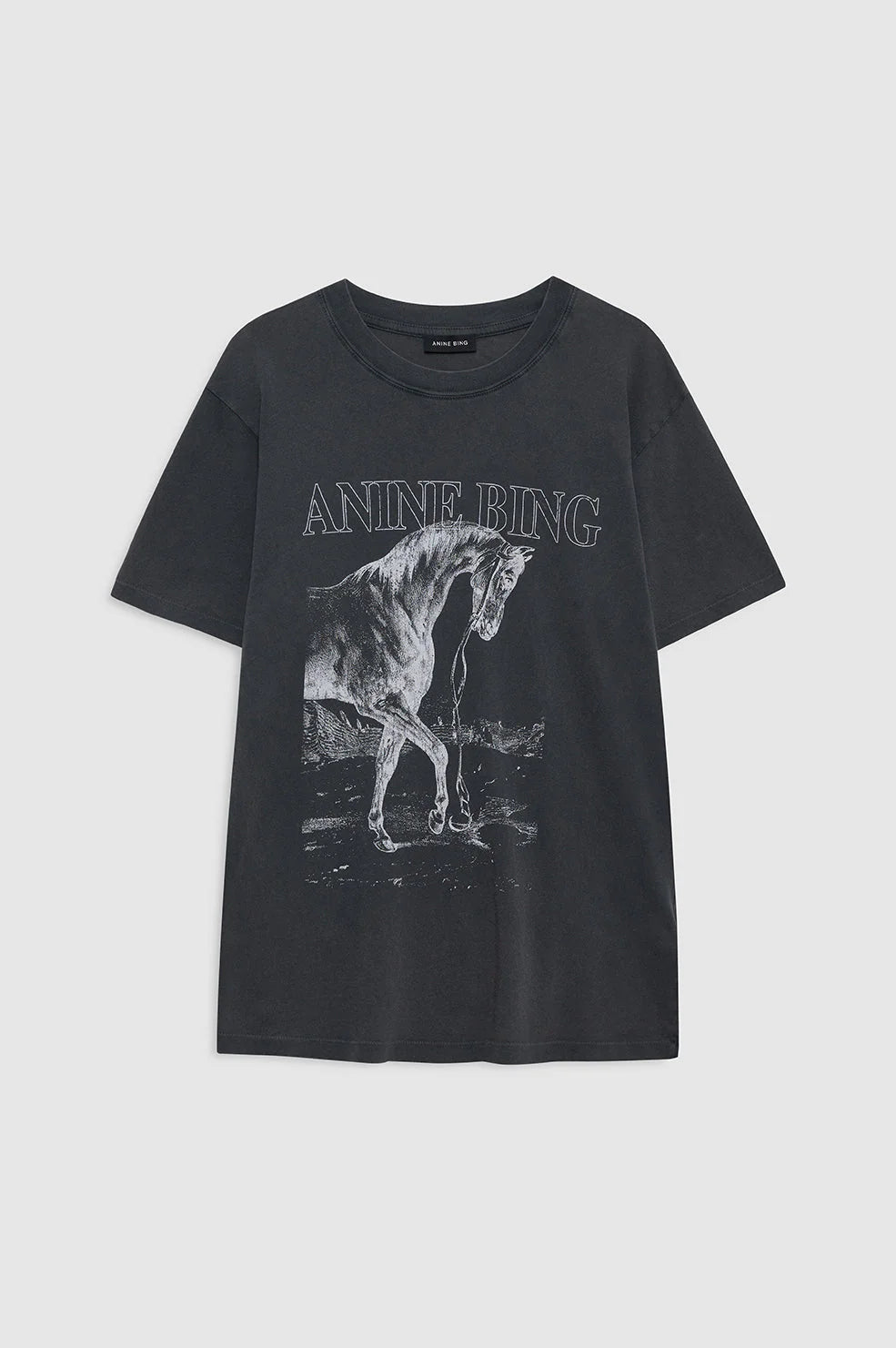 CAMISETA Anine Bing AW25 Lili tee horse washed black