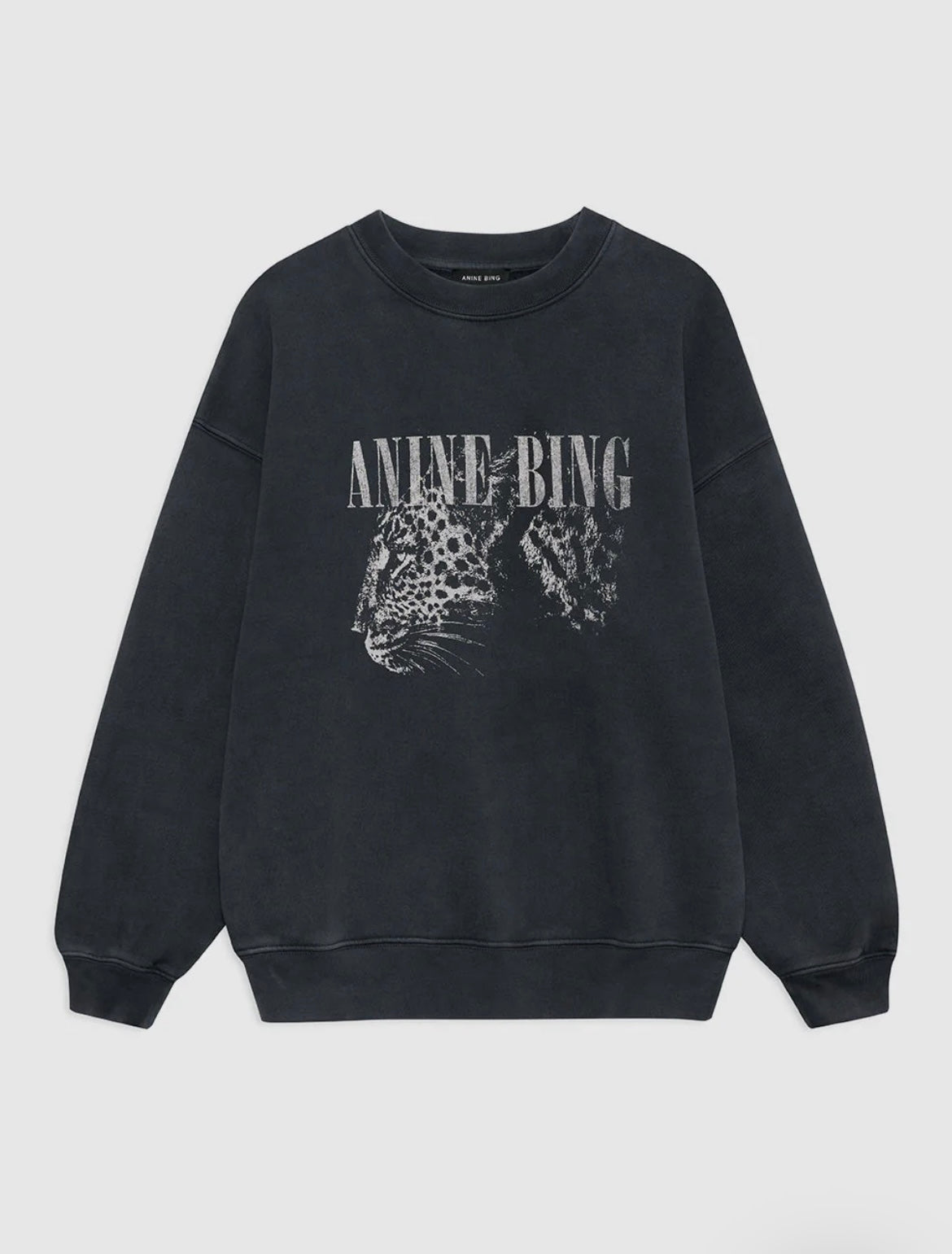 SUDADERA ANINE Bing AW25 Spencer leopard wadhed blk