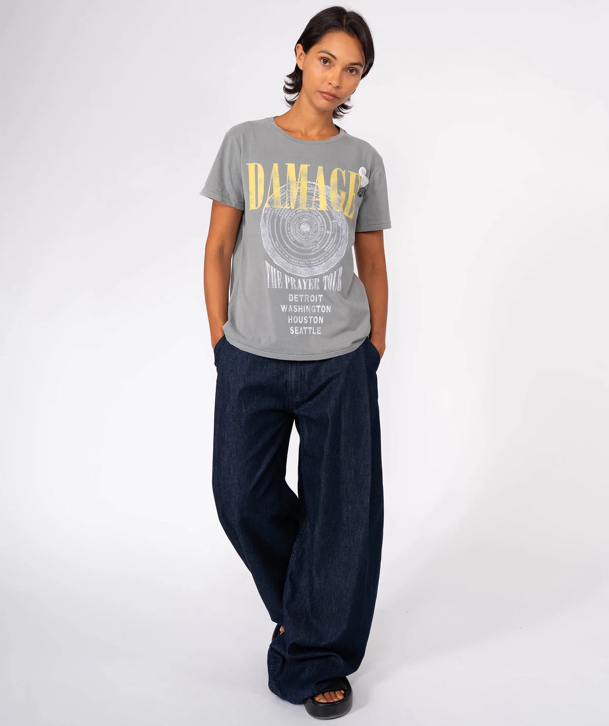 CAMISETA Newtone AW25 Starlight damage grey