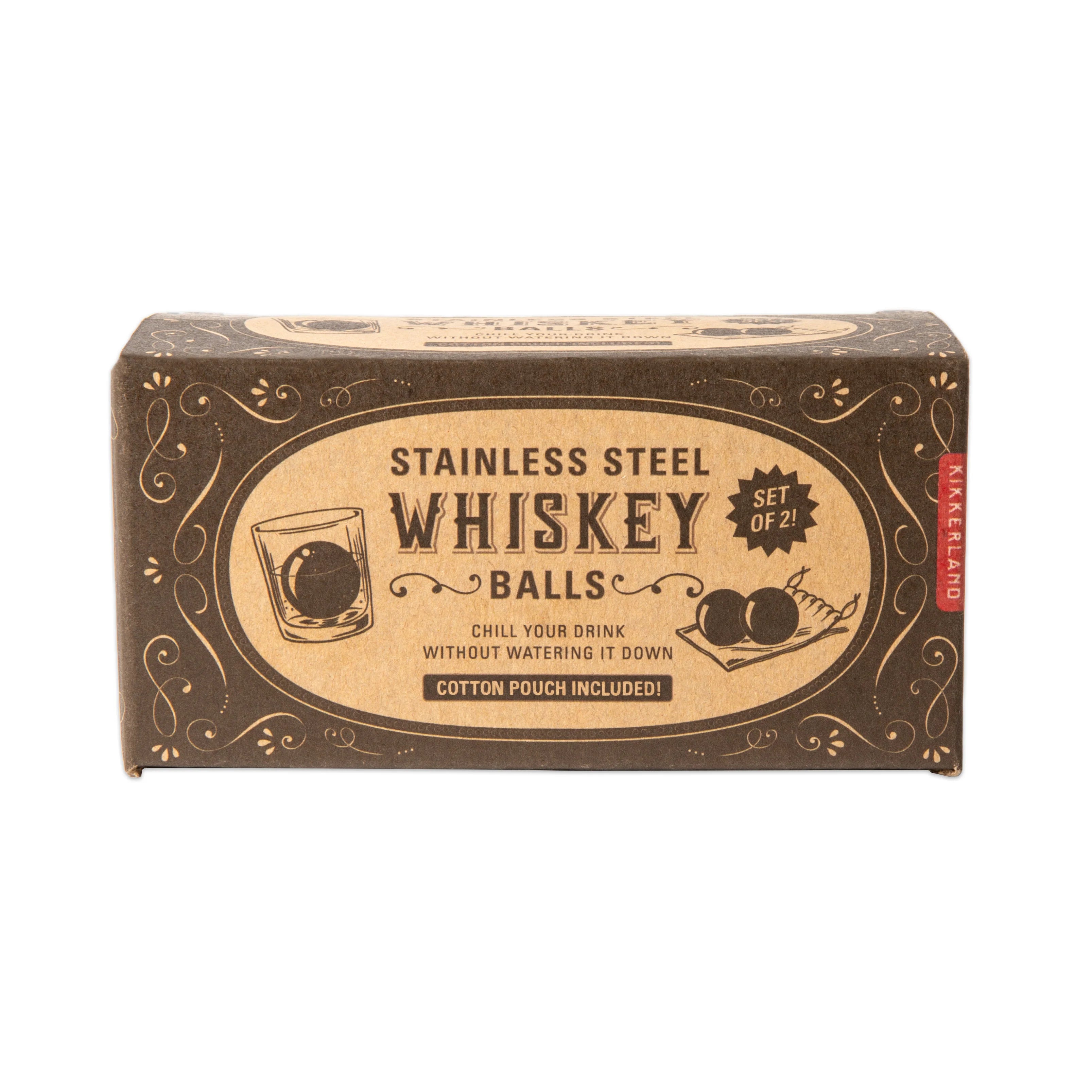 WHISKEY BALLS Kikkerland Whiskey balls de acero inox