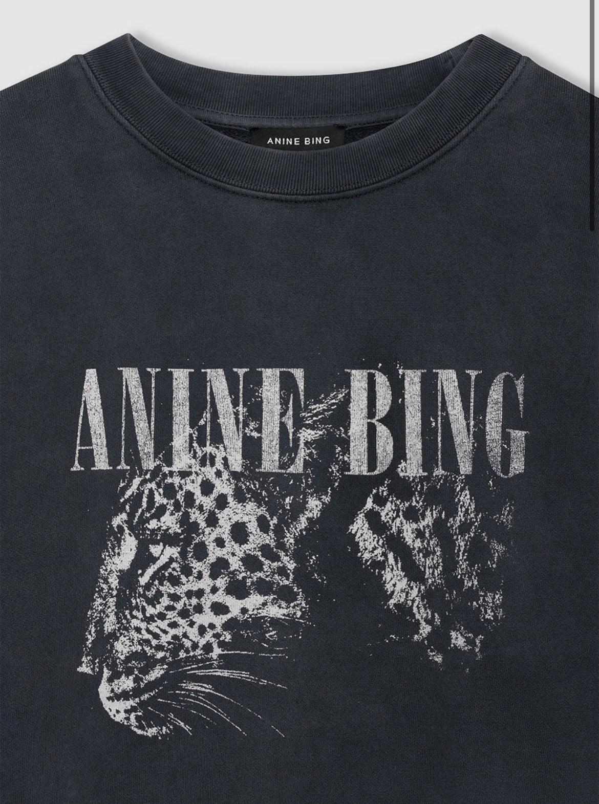 SUDADERA ANINE Bing AW25 Spencer leopard wadhed blk