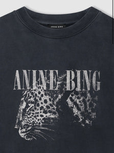 SUDADERA ANINE Bing AW25 Spencer leopard wadhed blk