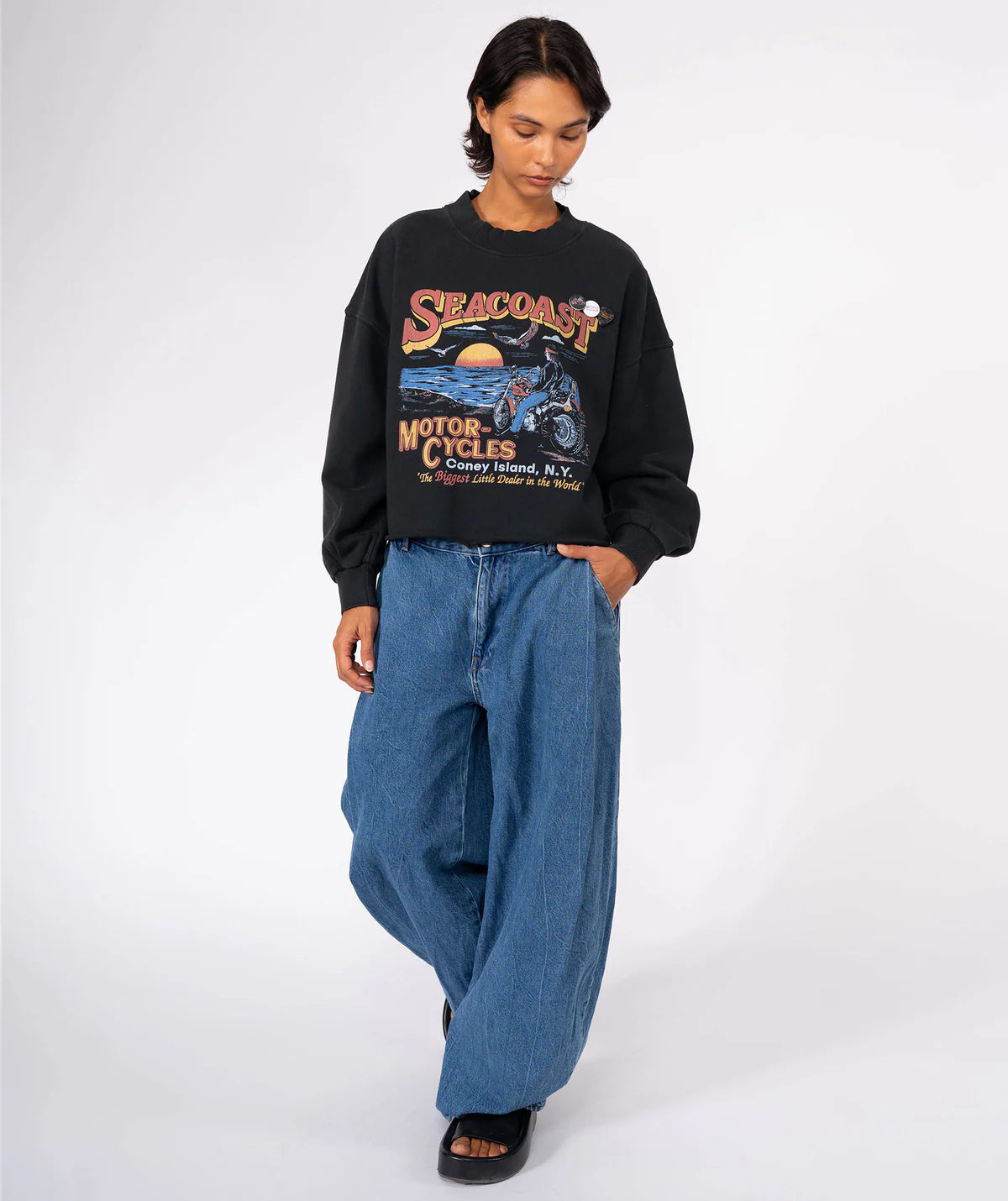 SUDADERA Newtone AW25 Porter crop night seacoast