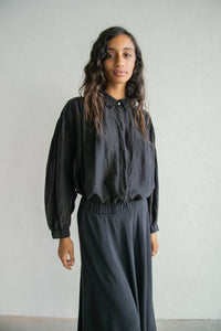 CAMISA The Avant AW25 Vintage en ponge seda noir