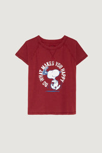 CAMISETA Five AW25 Snoopy happy burgundy