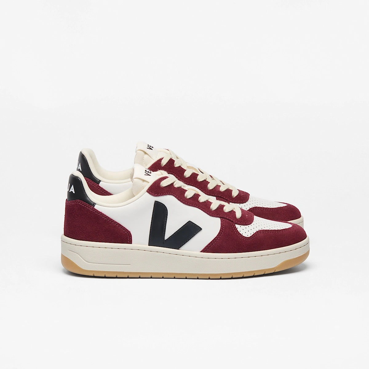 DEPORTIVAS Veja V-10 Prime leather white black amarante