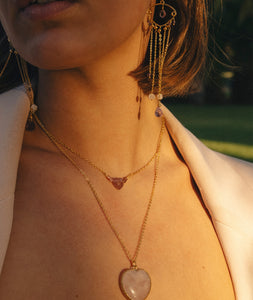 PENDIENTES Une a Une Gouttes multi mauve