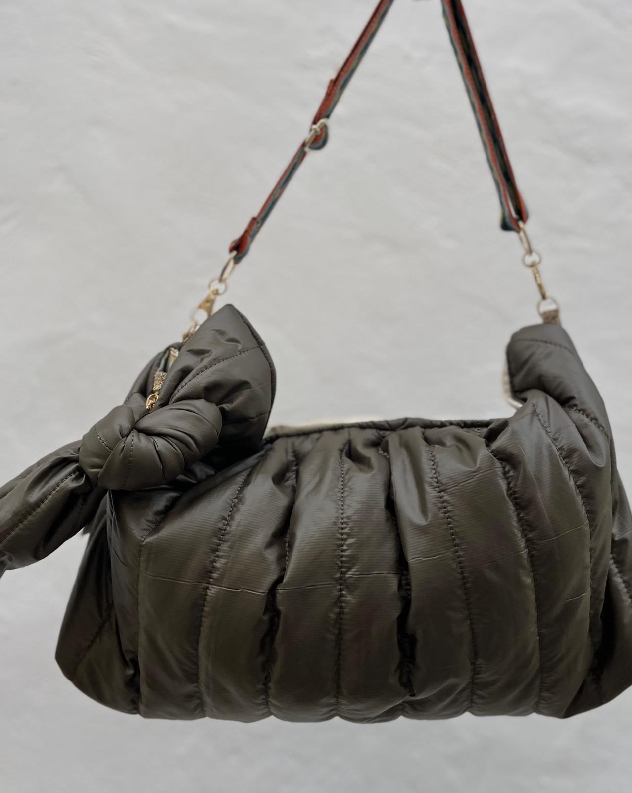 BOLSO Misterce Big bow khaki