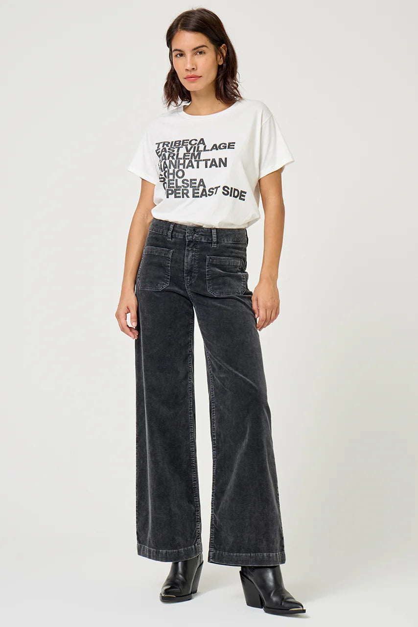 PANTALÓN Five AW25 Lucia crop large dark grey