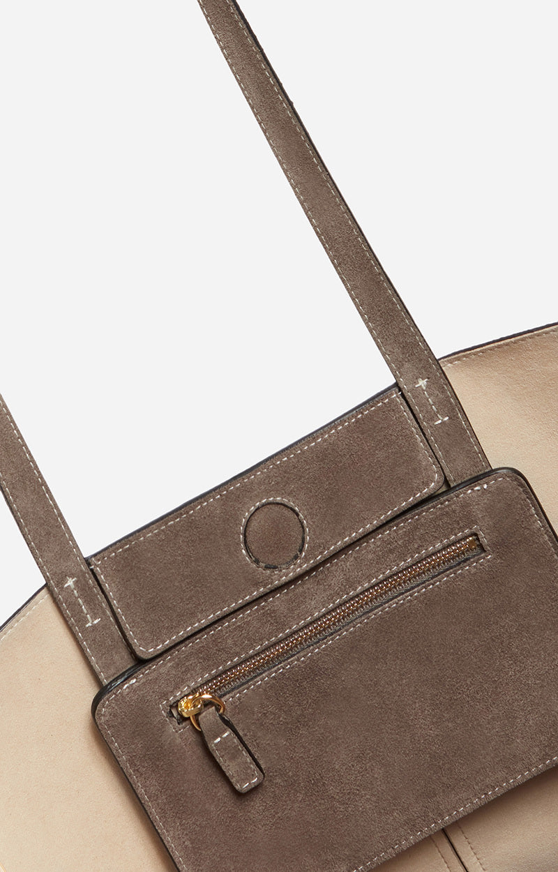 BOLSO Vanessa Bruno AW25 Cabas taupe pequeño
