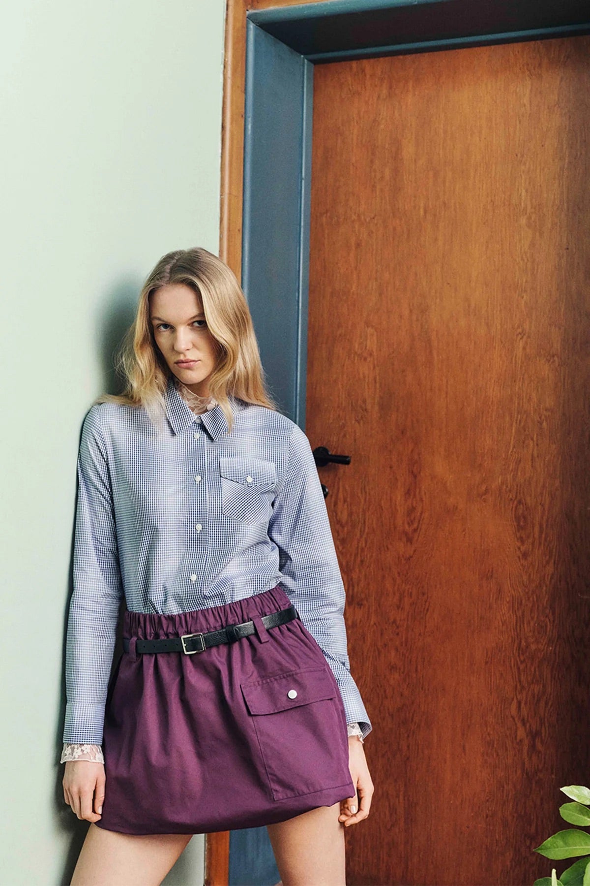 CAMISA Baum und Pferdgarten AW25 Menja blue mini check