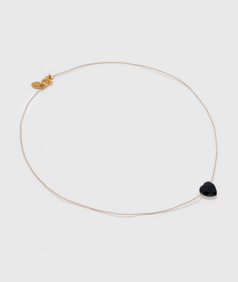 COLLAR Une a Une Goutte coeur onyx black