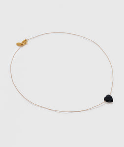 COLLAR Une a Une Goutte coeur onyx black