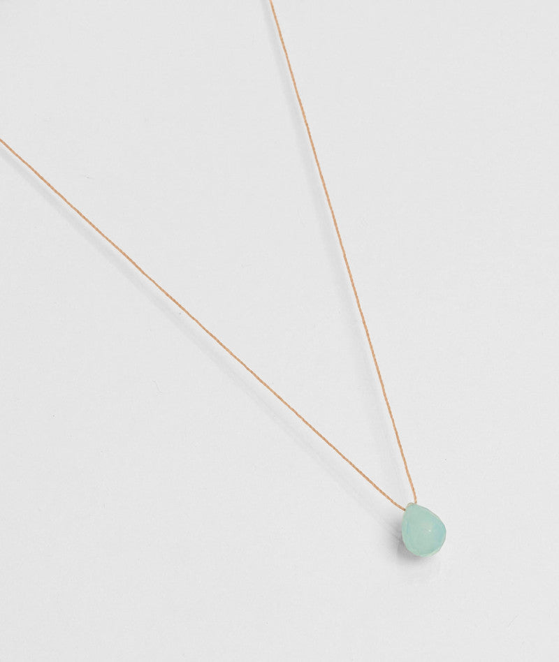 COLLAR Une a Une Goutte calcedoine