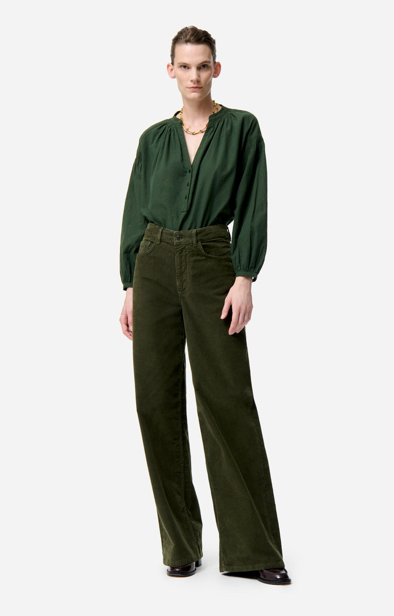 CAMISA Vanessa Bruno AW25 Nipoa vert fonce