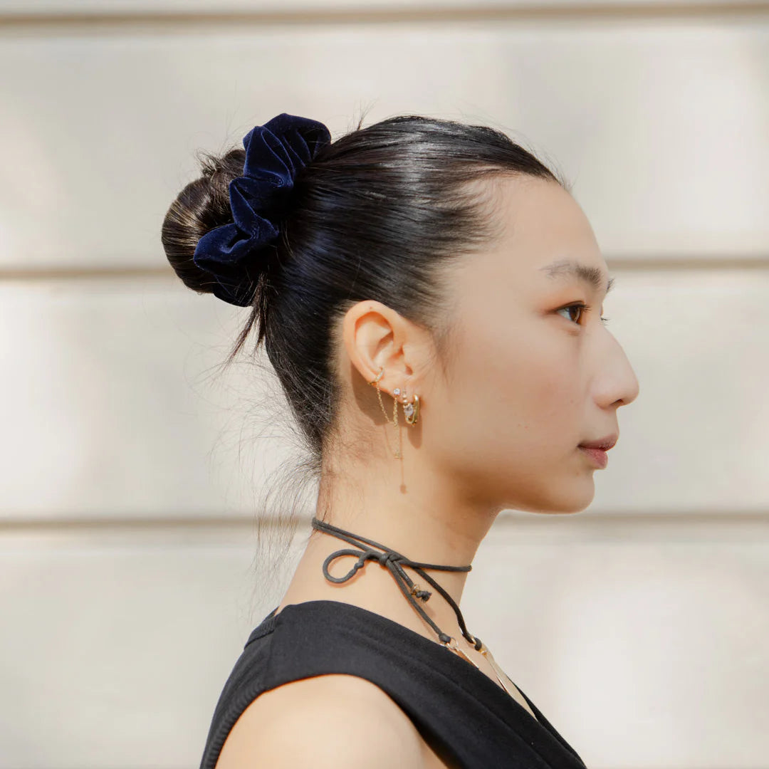 COLETERO Grand Chouchou terciopelo azul noche