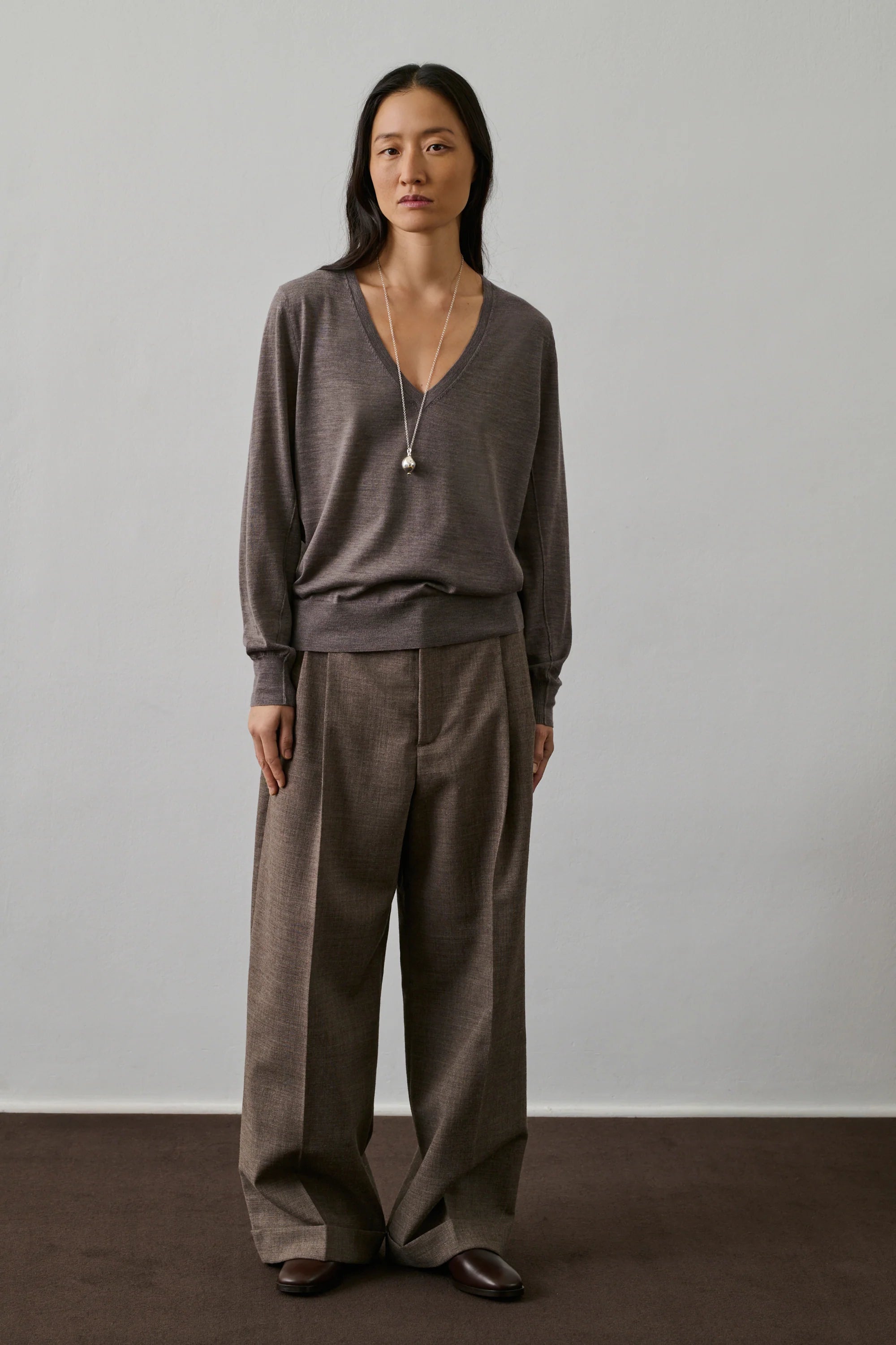 PANTALÓN Soeur Paris AW25 Watson marrón/crudo