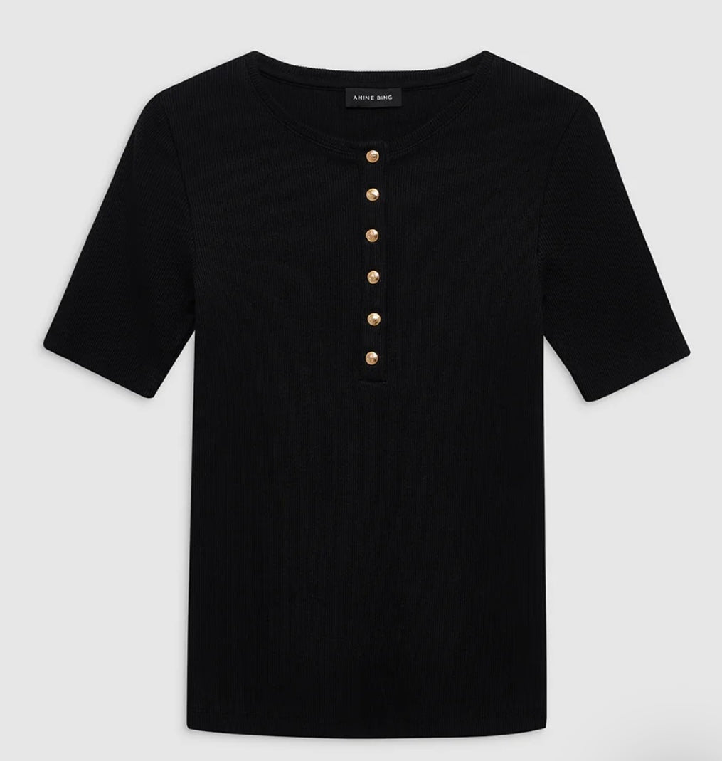 CAMISETA Anine Bing SS25 Alessia black
