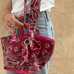 BOLSO Call it by your name Mini basket bordeaux/fuchsia