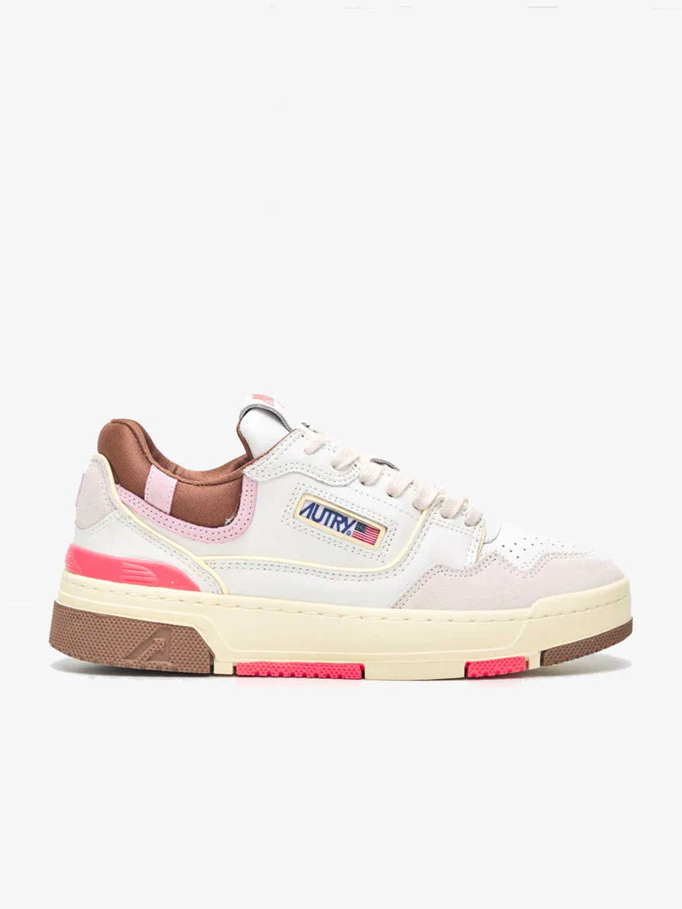 DEPORTIVAS Autry CLC SNEAKERS IN LEATHER color white and cable pink