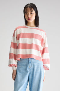 SUDADERA Bellerose SS25 Franco stripe piment/shell