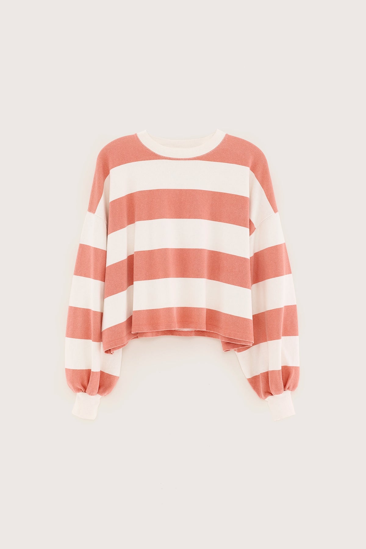 SUDADERA Bellerose SS25 Franco stripe piment/shell