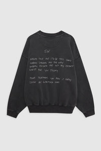 SUDADERA ANINE Bing SS25 Jaci lyrics washed black