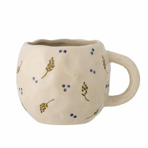 TAZA Nature stoneware Pipine white