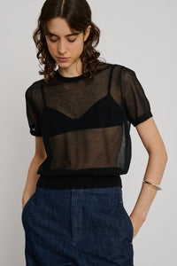 CAMISETA de PUNTO Soeur SS25 Dua noir