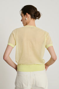 CAMISETA de PUNTO Soeur SS25 Dua amarillo ácido