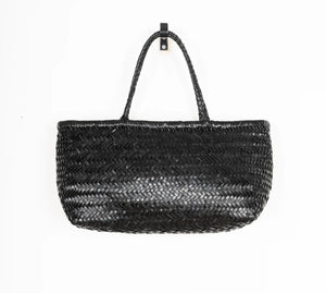 BOLSO Misterce Leather basket square black M