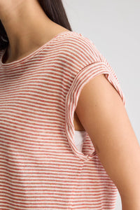 CAMISETA, TOP Bellerose SS25 Vlyn stripe piment/shell