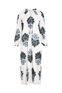 VESTIDO Mare di latte SS24 Gregoria Indian flowers blue