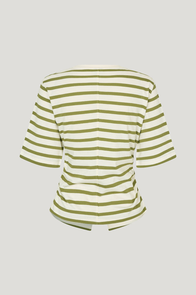 CAMISETA Baum und Pferdgarten AW24 Juma sphagnum whisper stripe