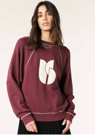 SUDADERA Bash Paris AW24 Bart aubergine