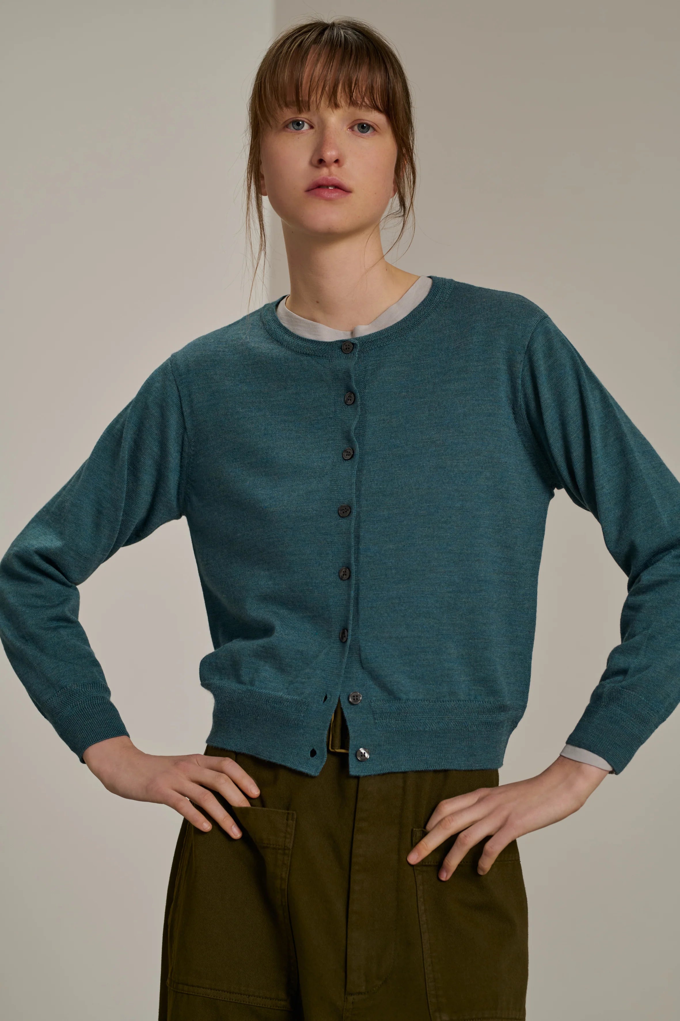 CARDIGAN Soeur Paris AW24 Tita bleu celadon