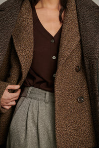 CARDIGAN Soeur Paris AW24 Alyssa chocolat