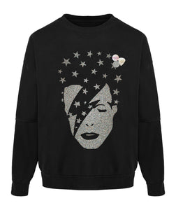 SUDADERA Newtone brand AW24 roller singer night - David Bowie