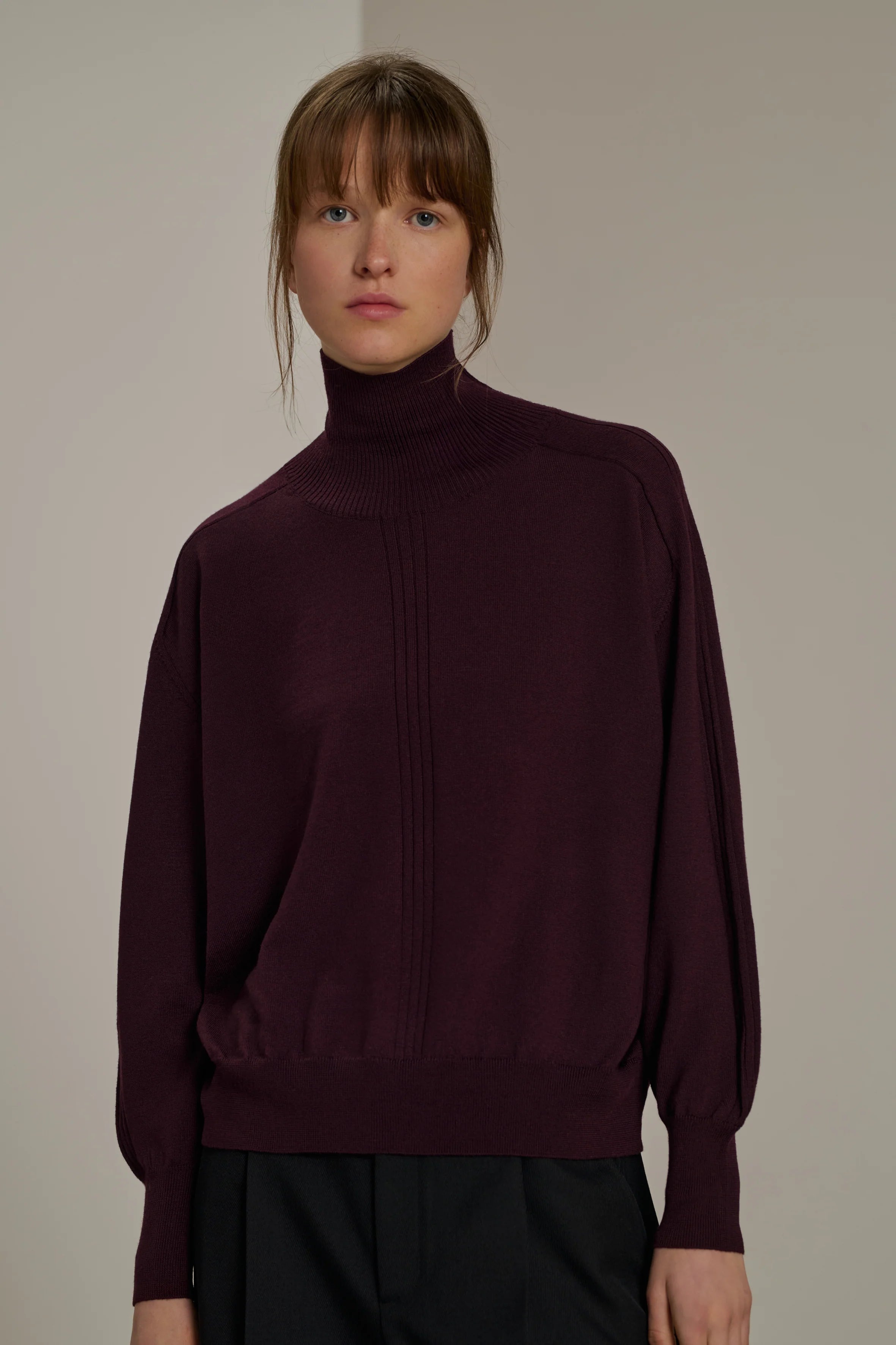 JERSEY, PUNTO Soeur Paris AW24 Nord aubergine