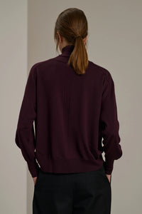 JERSEY, PUNTO Soeur Paris AW24 Nord aubergine