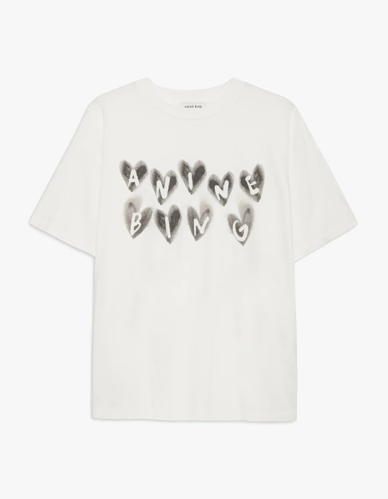 CAMISETA Anine Bing SS25 Cade tee hearts ivory