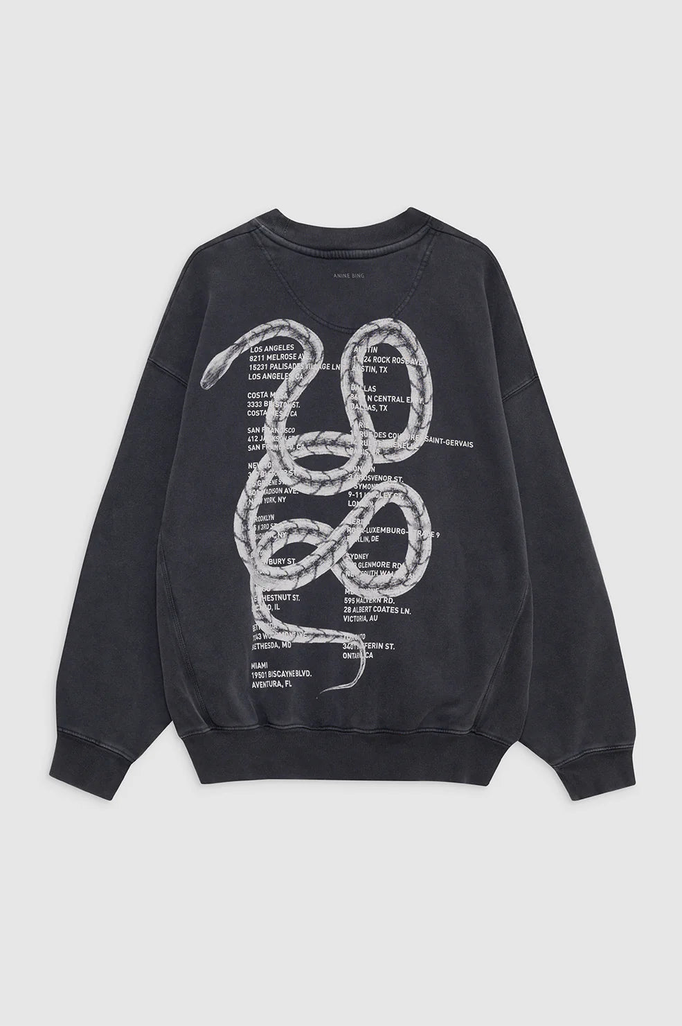 SUDADERA ANINE Bing AW24 Jaci twisted snake washed black