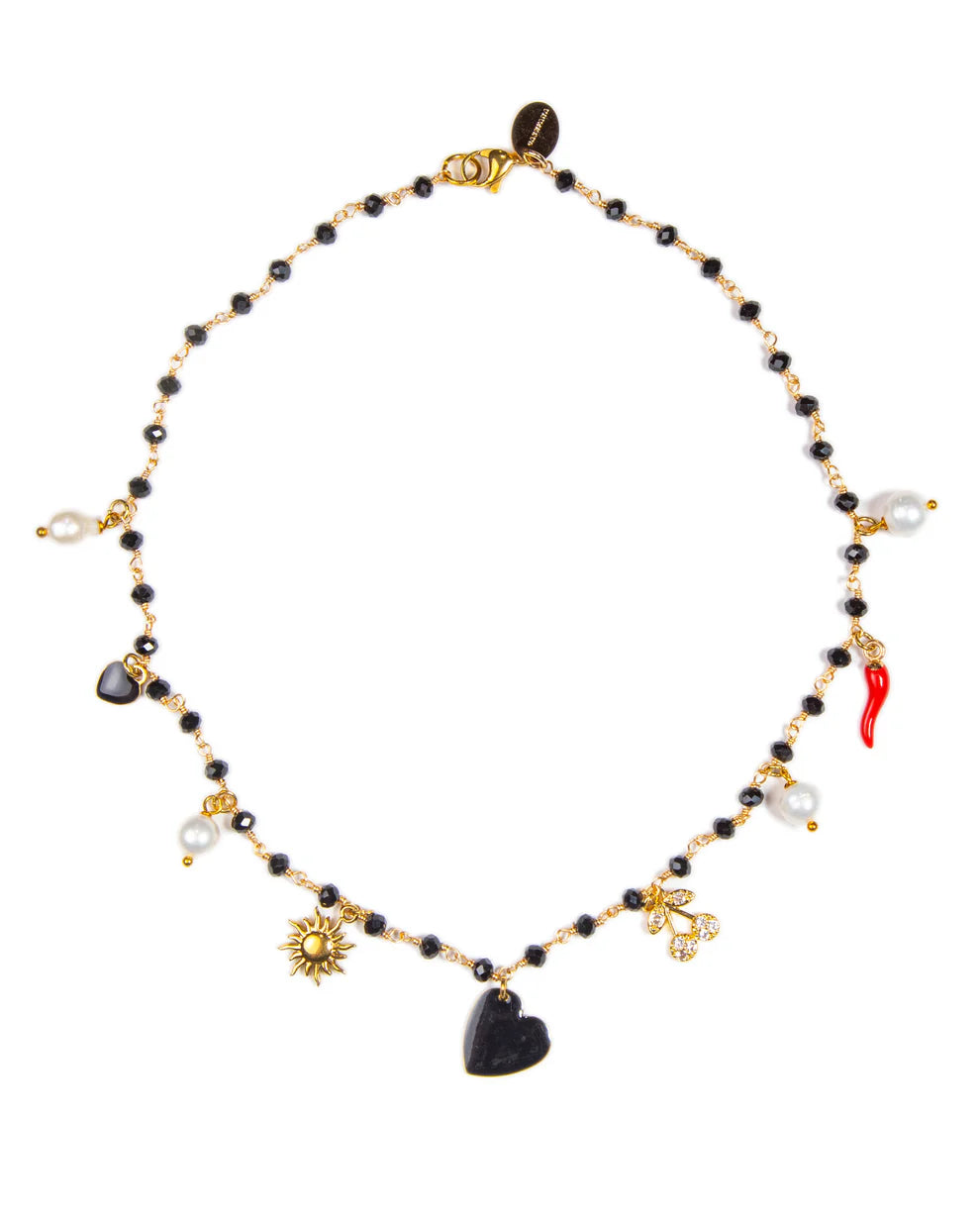 COLLAR Cashfana corto cuore nero