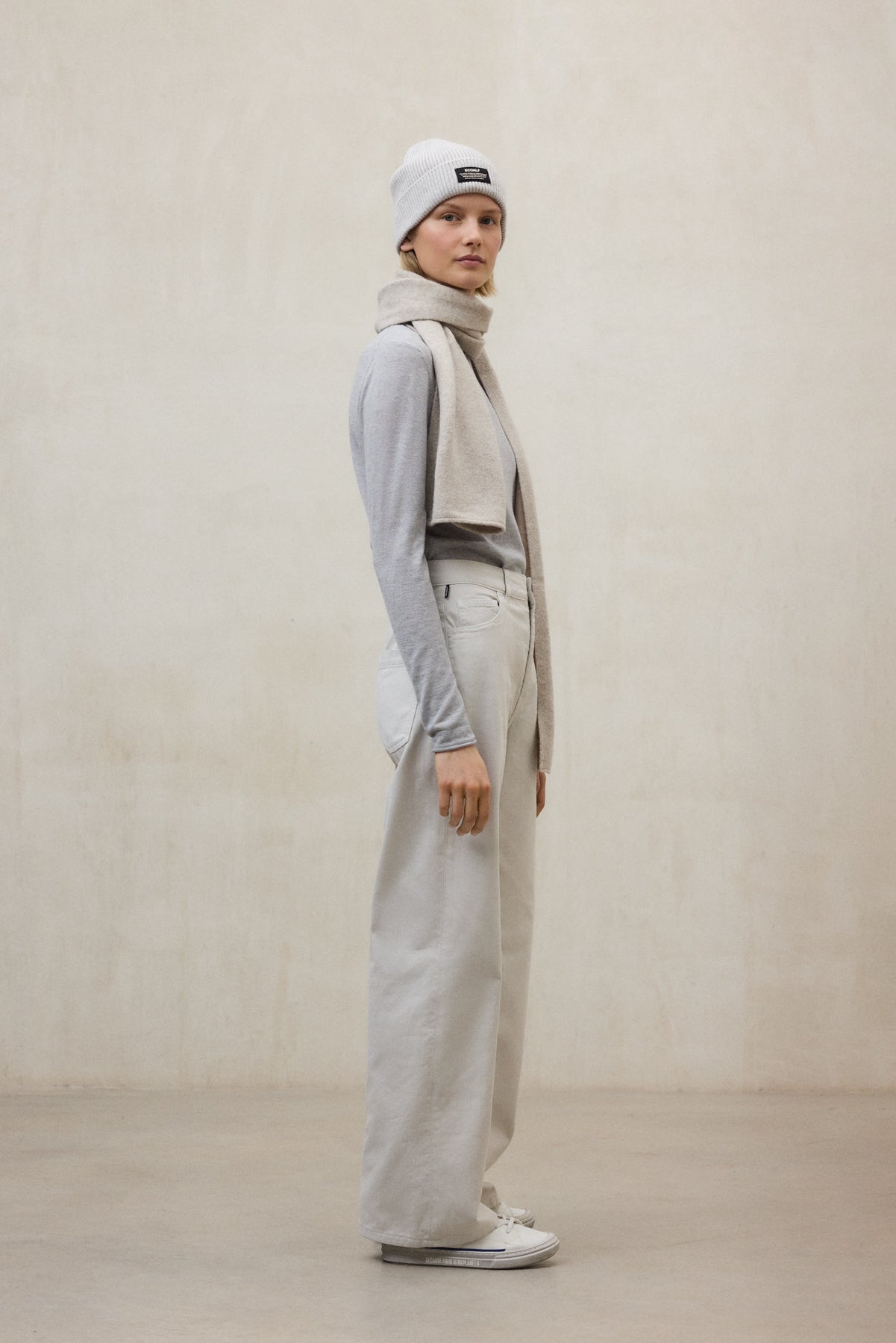 GORRO Ecoalf AW25 marrón oat melange