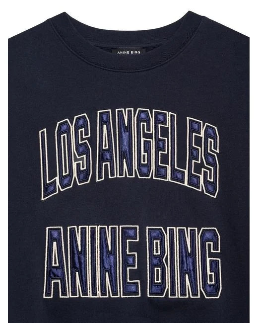 SUDADERA ANINE Bing AW25 HARRY SHRUNKEN SWEATSHIRT LA - VINTAGE BLACK