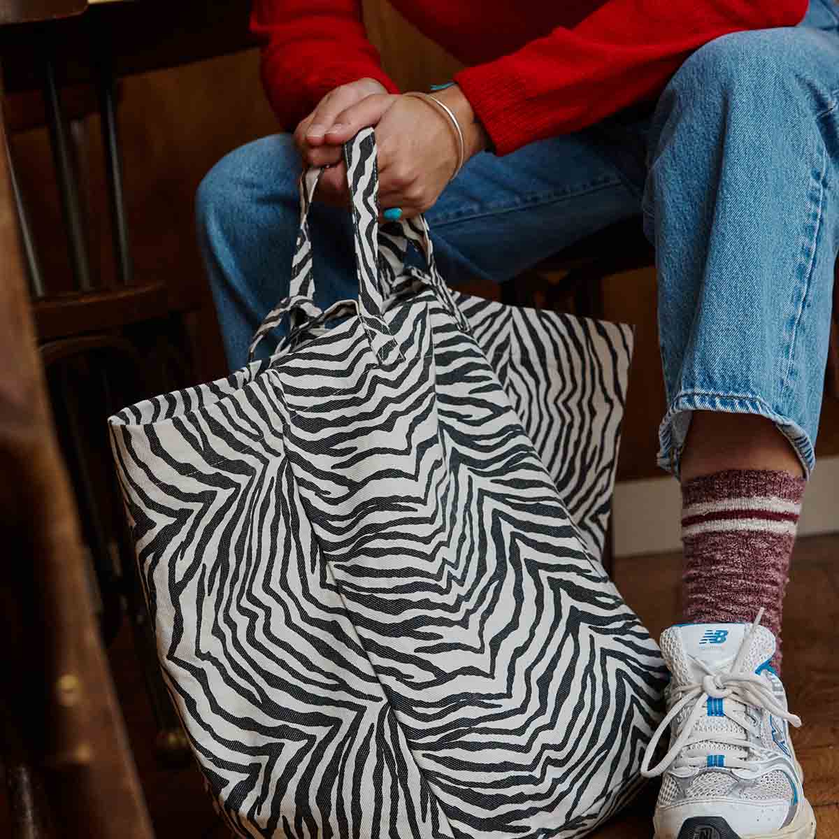 BOLSO Rose in April SHOPPER zebra greige