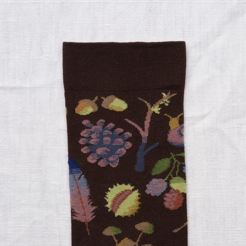 CALCETINES Bonne Maison dark brown sprinkled